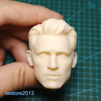 1:18 Captain  Man Head Sculpt Carved For 3.75" Male Action Figure Body - Image 1 of 4