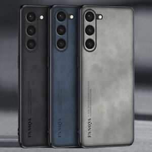 Do Samsung S24+ S23 S22 Ultra S21 Luksusowe matowe skórzane silikonowe etui Slim Cover