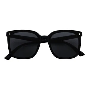 KATE - Womens Polarized Oversize Square Cat-Eye Sunglasses Black Smoke - Picture 1 of 10