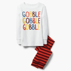 NWT Gymboree Gobble Gymmies Pajama Set Boy Thanksgiving Holiday - Picture 1 of 1