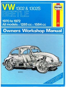 VW SUPER BEETLE 1302 & 1302S SALOON 1970-72 OWNER WORKSHOP MANUAL *VGC HARDBACK* - Picture 1 of 1