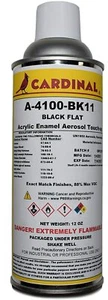 A 4100 BK11 Black Flat Powder  Coating Touch-Up Spray Paint Repair Refinishing - Picture 1 of 6