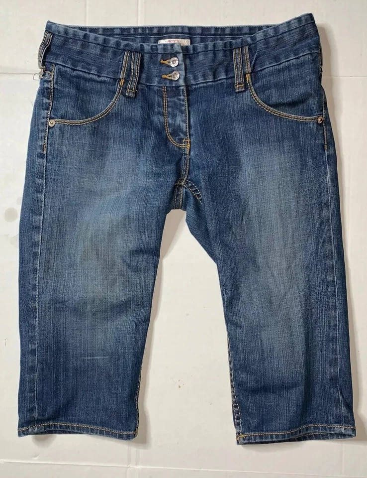 二手复古 French Connection 低腰弹力牛仔帽女式(6 码) — 第 1/4 张图片