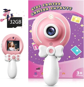 Macchina Fotografica Giocattolo Bambini per Bambine Età 3-9, Bacchetta Magica con Arco Fotocamera Portatile, Portatile - Foto 1 di 12