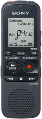 Sony ICDPX333D.CE7 4GB PX Series MP3 Digital Voice IC Recorder + Dragon Software - Image 1 of 4
