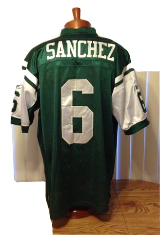 New York Jets Mark Sanchez Reebok OnField Football Jersey Stitched Size 54 Cover