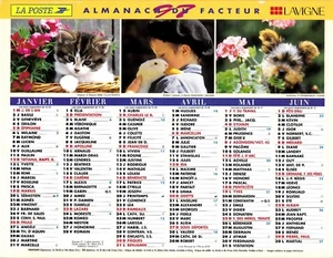 CALENDRIER DES POSTES. ALMANACH DU FACTEUR. ORIGINAL DE 1997 .  - Picture 1 of 1