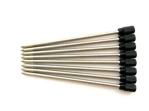 5/10 Ersatzminen PenAgain D1 67mm Kugelschreibermine mini-pen refills schw./blau