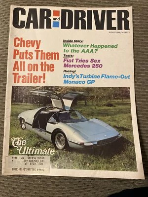 Car And Driver Vintage Magazine August Indy 1968 Monaco - Image 1 of 4