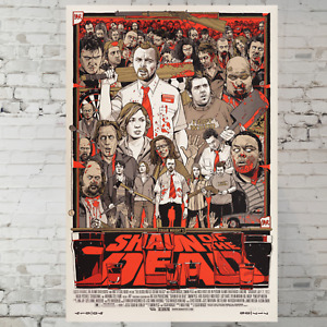 Shaun of the Dead movie poster zombie comedy poster 11x17" Wall Art