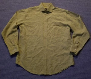 Camisa de vestir informal a cuadros amarilla Bugatchi manga larga - talla mediana M - Imagen 1 de 7