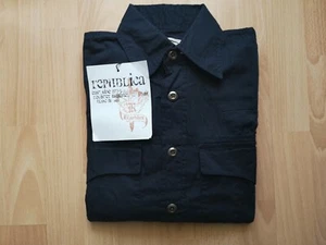 CHEMISE de Marque " REPUBLICA Jeans " HOMME NOIR 3 Tailles Haut 2 Poches COTON - Imagen 1 de 2