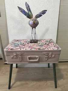 Vintage painted suitcase table,Personalised home decor,console table ,occasiona - Picture 1 of 5