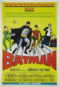 BATMAN Movie POSTER 27 x 40 Burt Ward, Adam West, Burgess Meredith, AA - Picture 1 of 1