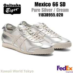 Onitsuka Tiger MEXICO 66 SD SILVER/CREAM 1183B955 020 UNISEX NEW!! Japan F/S