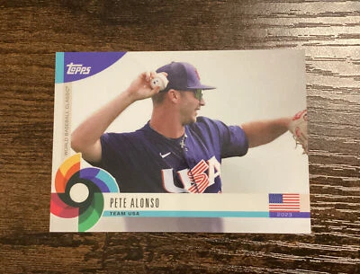 2023 TOPPS WORLD BASEBALL CLASSIC TEAM USA PETE ALONSO #7 - Image 1 of 2
