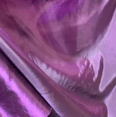 3 Yards - Iridescent Eggplant Purple - Faux Silk Taffeta Fabric - Image 1 of 3