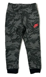 Nike Boys Size 6 Athletic Jogger Sweat Pants Fleece Lined Grey Camouflage NEW - Picture 1 of 2