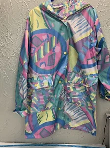 MARYLOU OZBOLT STORER Graffiti Sudadera con Capucha Abrigo Jack Agua Pequeño Impermeable - Imagen 1 de 8