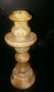 Vintage Rare Marble Candle Holder Heavy - Picture 1 of 3