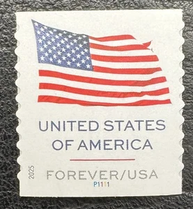 2025 Scott #6017, Forever, U.S. FLAG - MNH - Coil Single Stamp - APU - Picture 1 of 1