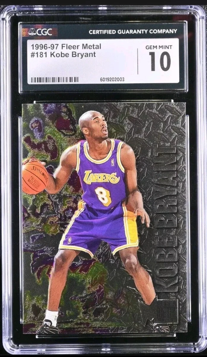Kobe Bryant Basketball Grade 10 Rookie Sports Trading Cards