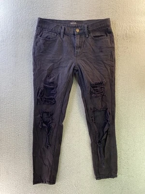 Pantalones de mezclilla BDG para mujer talla 25w negros tiro bajo ajustados novio desgastados Foto 1 de 4