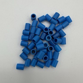 50 Micro K'NEX Blue Rod Spacer Lot ~1/4&rdquo; Long OEM KNEX - Tiny Sized Parts