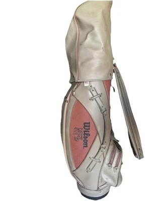 Antiga Bolsa de Golfe Oficial Wilson NFL Material de Futebol Divisória de 6 Vias com Capa de Chuva - Imagem 1 de 4