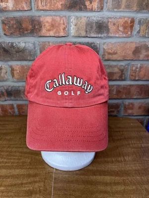 Callaway Golf Embroidered Logo Maroon Strapback Buckle Dad Hat Vtg - Image 1 of 4