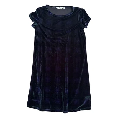 Vestido de terciopelo Vineyard Vines manga corta a cuadros verde Navidad para mujer XS Foto 1 de 4