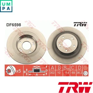 2x BRAKE DISC DF6598 FOR MITSUBISHI ECLIPSE/CROSS OUTLANDER/III/Van ASX 2.4L - Picture 1 of 16