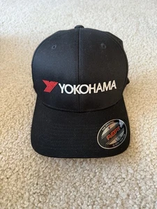 Yokohama Advan Flex Fit Closed Cap Hat Size LARGE -X-LARGE BLACK NEW - Picture 1 of 6