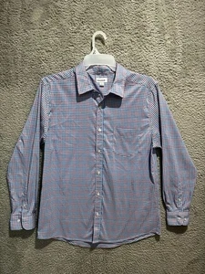 Camicia elegante Haggar uomo L blu a righe manica lunga con bottoni - vestibilità moderna - Foto 1 di 5