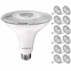 Luxrite 12-Pack LED PAR38 Flood Light Bulb Cool White 15W Dimmable Wet Rated - Picture 1 of 7