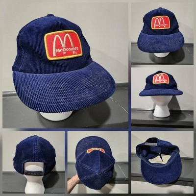¿De colección años 80? Gorra McDonald's Azul Pana Ajustable Snapback OSFA Años 80 RARA Foto 1 de 4