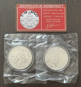 STL Mint Spicy Silver 7-10 Split 1 Oz .999 Silver Round W/ COA Limited Mint 500 - Picture 1 of 1