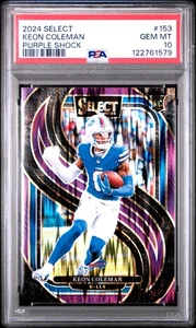 Amortiguador púrpura Panini Select Keon Coleman 2024 #/360 PSA 10 - Imagen 1 de 2
