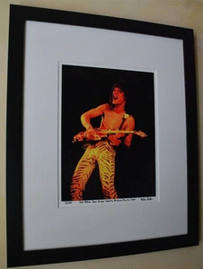 Eddie Van Halen live RARE fine art photo framed in 16x20 1984 signed # 7/100  - Picture 1 of 10