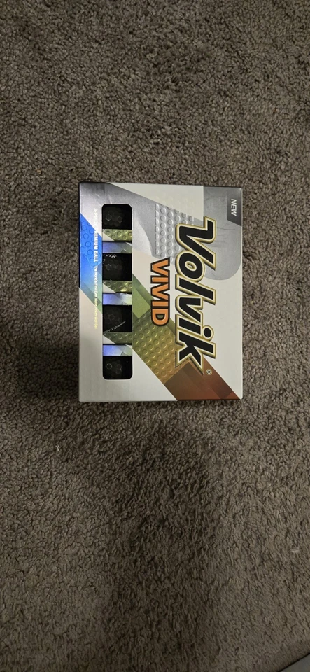Volvik Golf Vivid Matte Finish BLACK Golf Balls 1 Dozen Bo Count