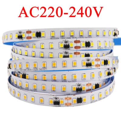 5-10m AC220V 230V LED strip light 2835 120LEDs/m Kitchen Under Cabinet tape lamp - Image 1 of 4