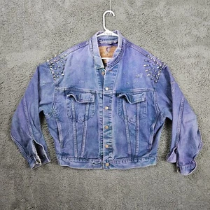 Vintage Levi's Trucker Jacke Herren M Jeans Denim USA Made 90er Punk Rocker Skull - Bild 1 von 17