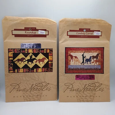 TWO Applique Patterns ROUNDUP & COWBOY CORRAL by Mckenna Ryan Pine Needles 1999 - Image 1 of 4