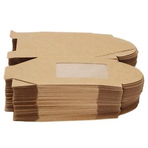 Kraftpapier Cupcake Box-50 Packs Einzelbrotbox, Fenstereinsatz und , G1894
