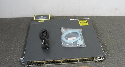 CISCO WS-C3750E-48PD-SF 48 Port Gigabit POE Switch 10Gbps Uplinks 3750E-48PD-SF - Image 1 of 3