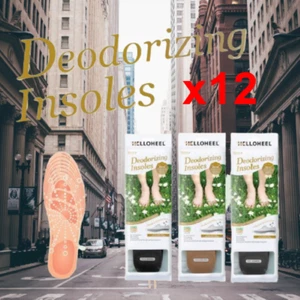 x6 Deoderizing Insoles Antibacterial Fungus Breathable Foot Pads Soft - Picture 1 of 10