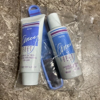 Avon Fancy Feet Double Action Foot Soak, Cream & File NOS 1980’s - Image 1 of 4