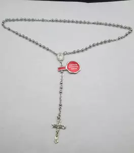 Vintage Chapel Sterling Catholic Rosary LM Sterling Mdeallion - Picture 1 of 10