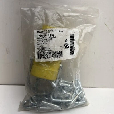 🔥Woodhead/Molex 13001900004 Die Block 2 Pole Shorting Plug w/2’Chain, New🇺🇸 - Image 1 of 4
