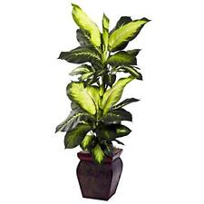 Nearly Natural 6731 Golden Dieffenbachia With Decorative Planter